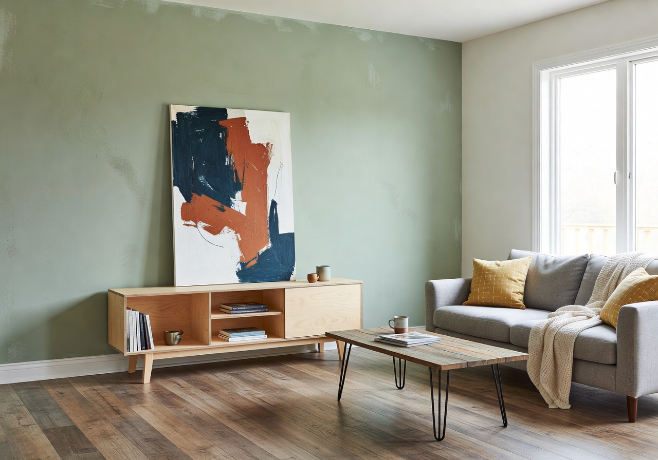 Budget room transformation with neutral colors