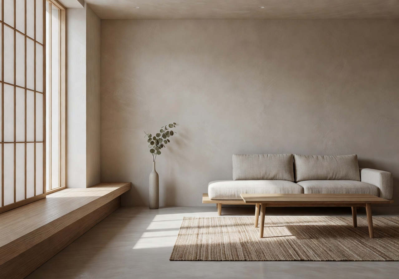 AI generated Japandi style room