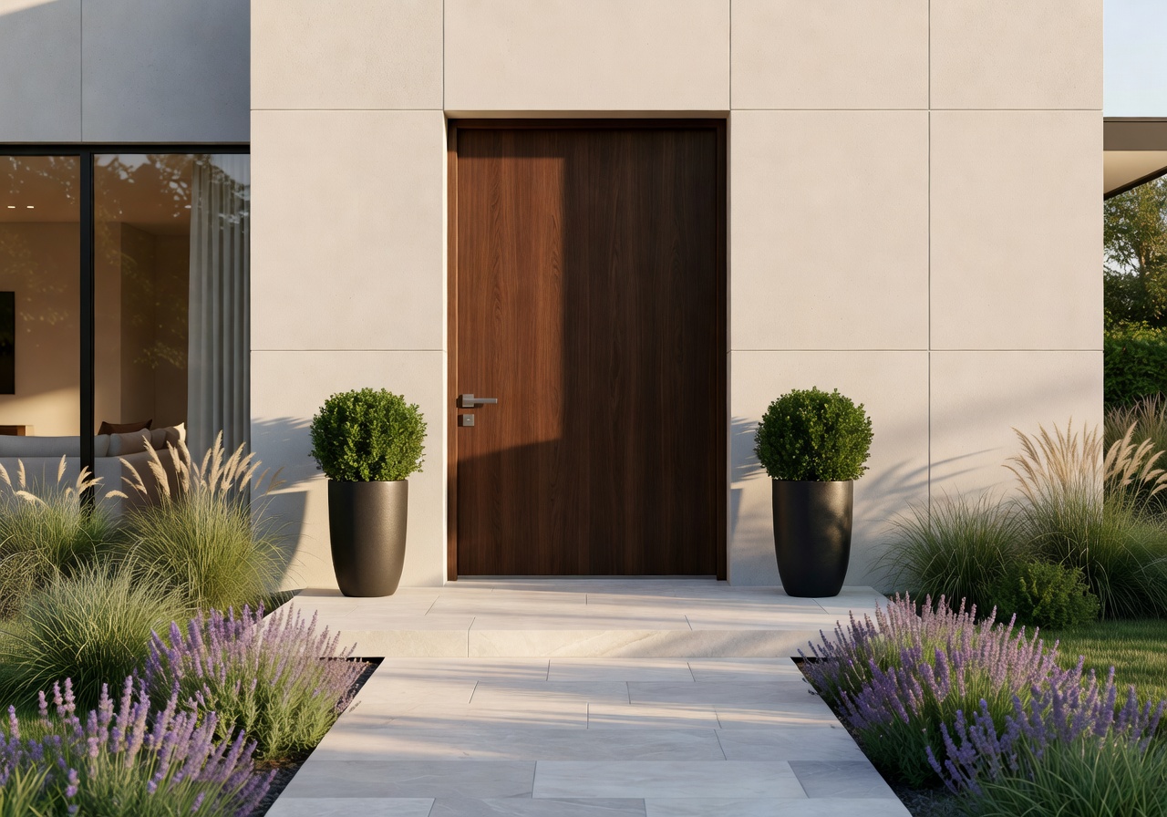 Modern home with welcoming entrance