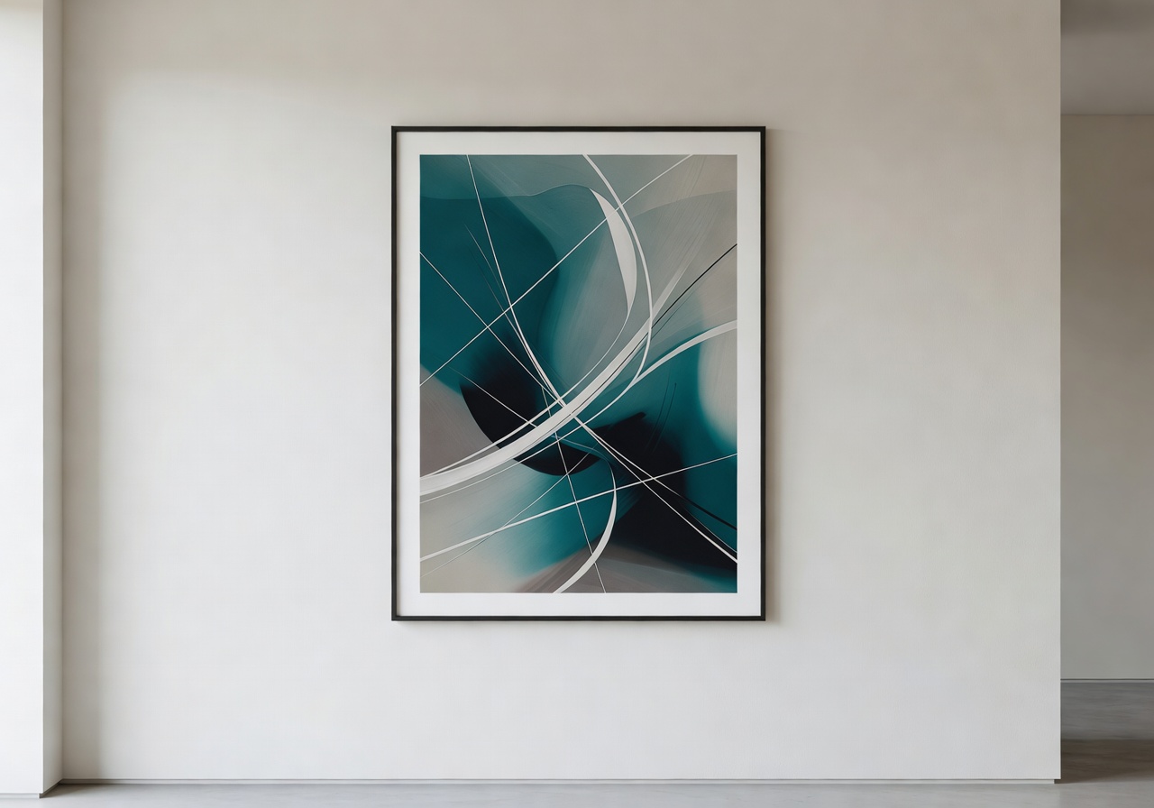 Statement wall with art print